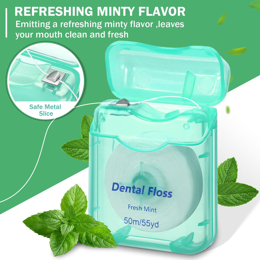 Travel-friendly 24-pack dental floss packaging