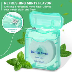 Travel-friendly 24-pack dental floss packaging