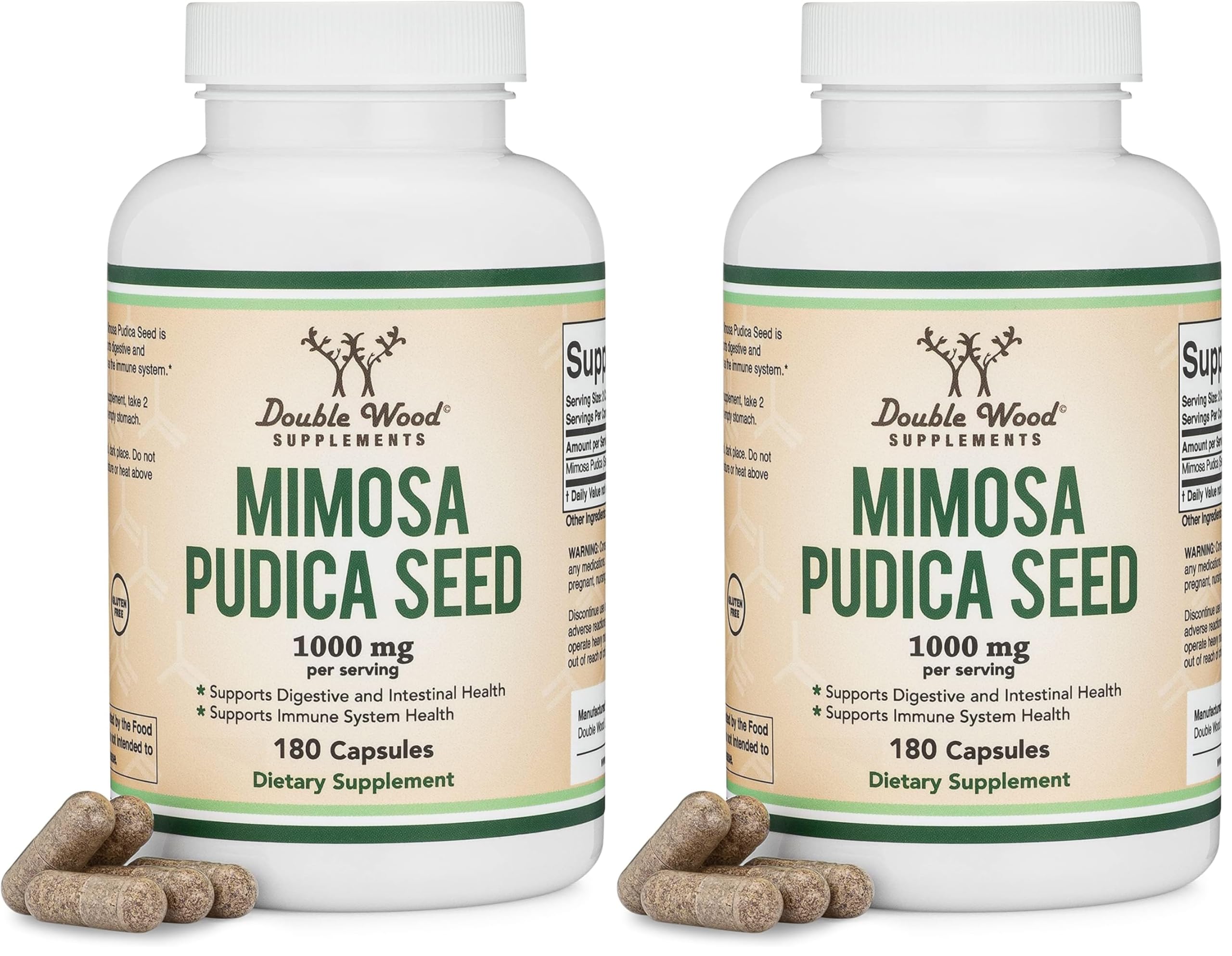 Bottle of Mimosa Pudica Seed Capsules 1000mg - 180 capsules