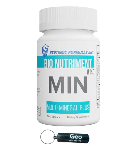 MIN #140 Multi Mineral Plus 60 Capsules bottle - back label