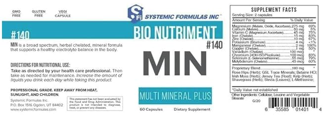 GeoMetal Keychain Pill Holder included with MIN #140 Multi Mineral Plus