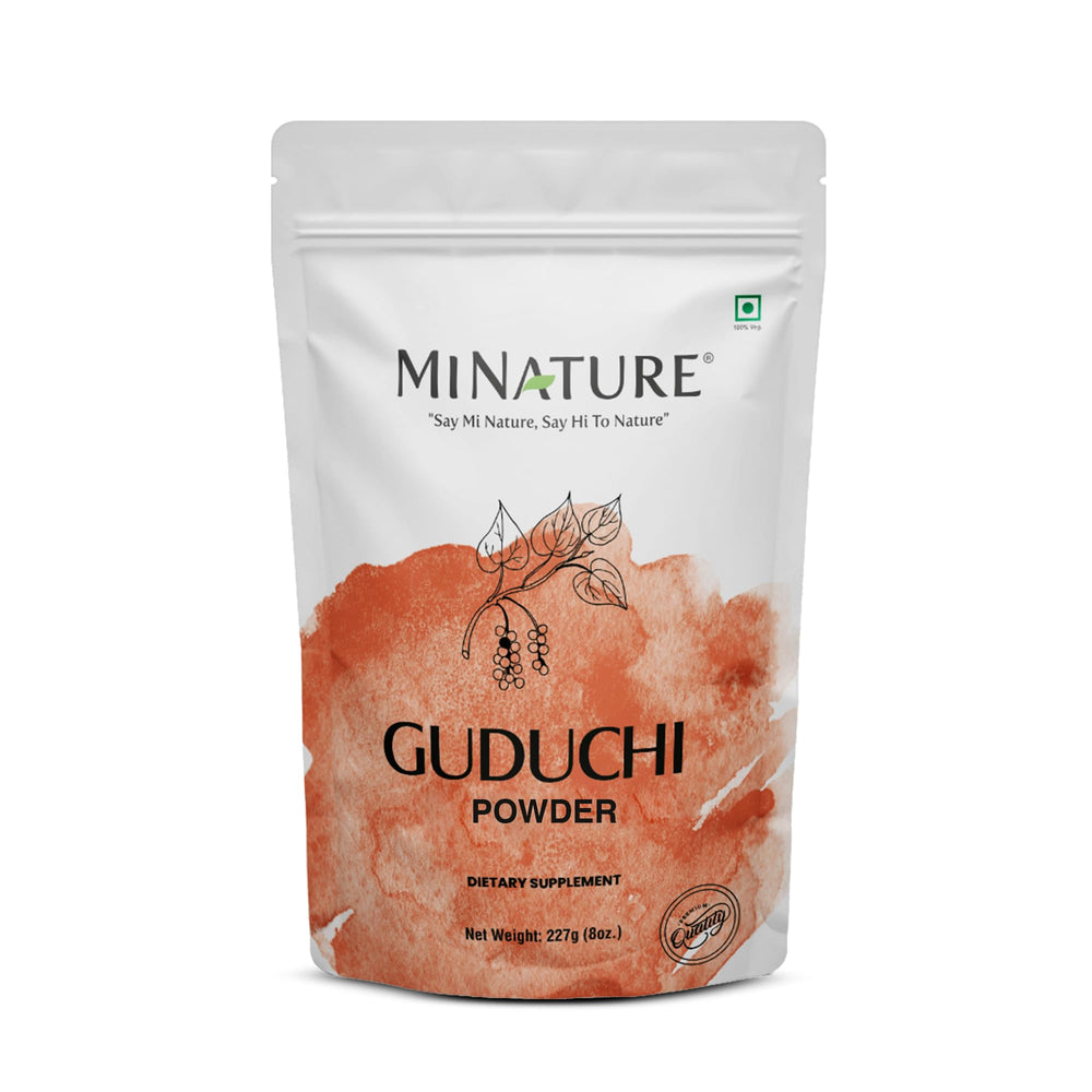 Front view of Mi Nature Guduchi Powder resealable pouch