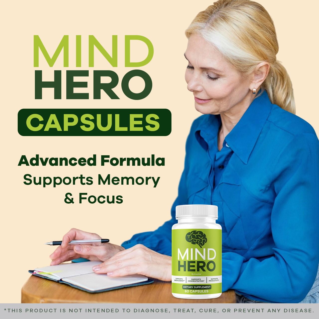 Mind Hero Capsules bottle front view