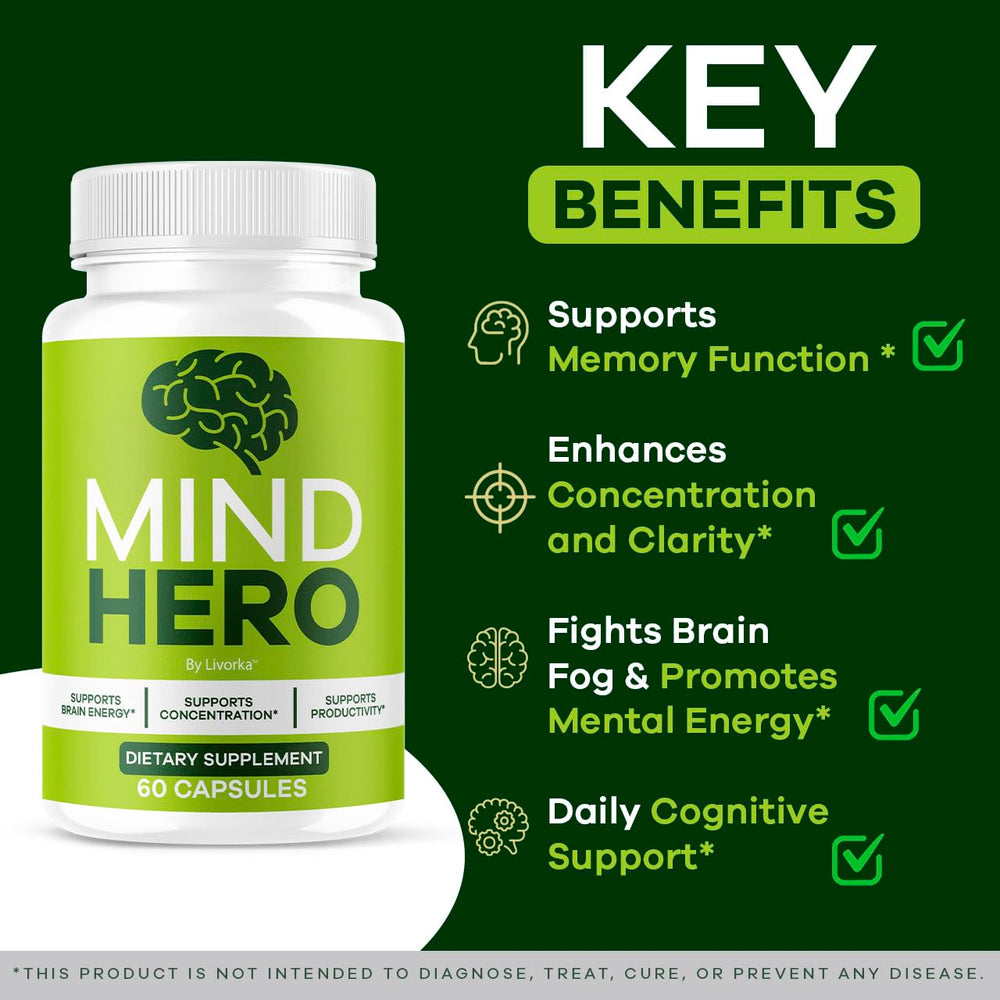 Capsules of Mind Hero health supplement