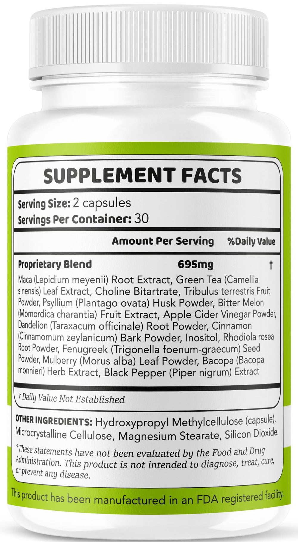 Mind Hero bottle with label visible