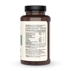 Graphic highlighting key ingredients: ashwagandha, DHA, GABA, lithium orotate
