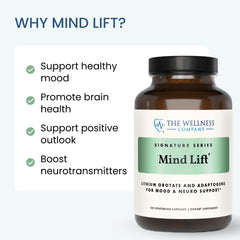 Lifestyle image of a calm, focused person taking Mind Lift