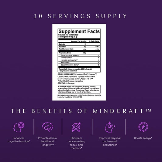 Dropper dispensing Mindcraft liquid supplement into a glass