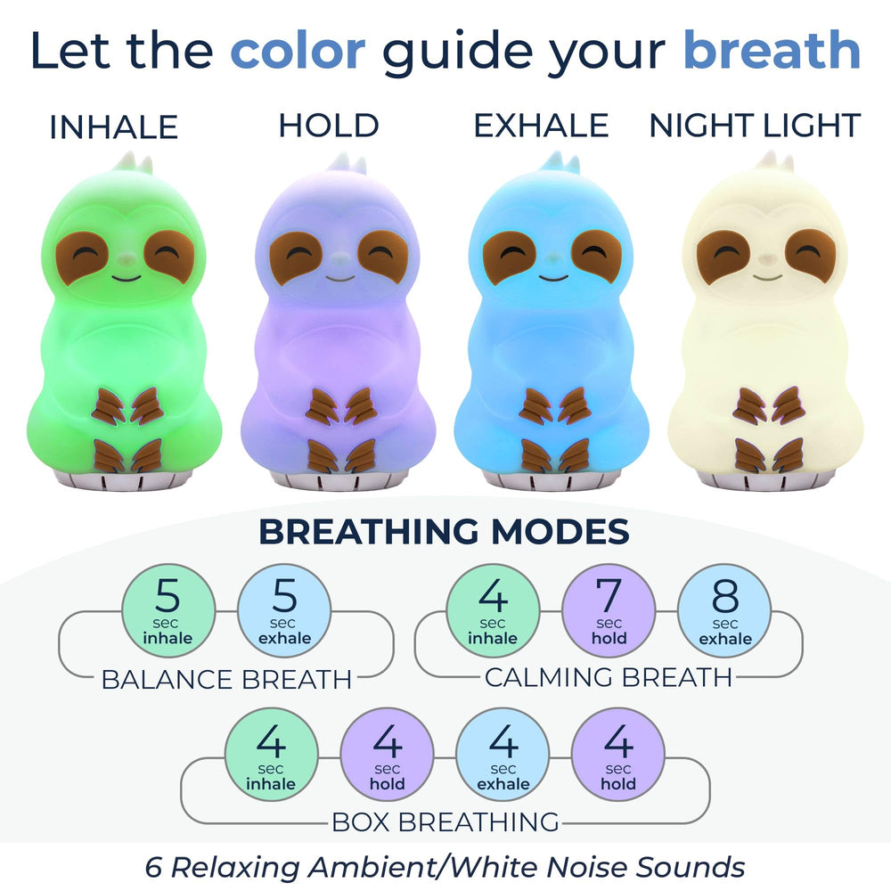 Mindsight Breathing Buddha soft glow highlights guided breathing modes for focus