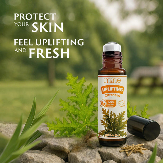 Citronella essential oil roll-on roller applicator close-up