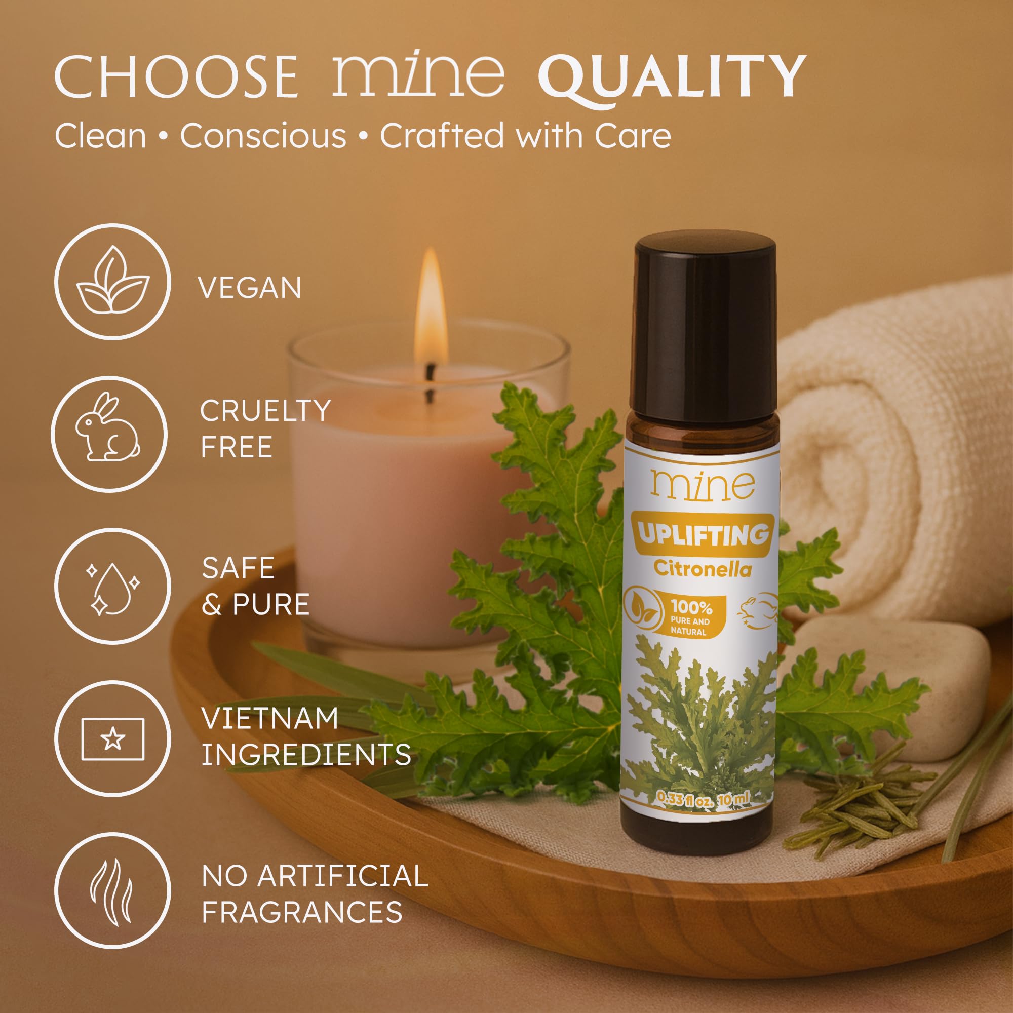 Travel-friendly citronella oil roll-on packaging