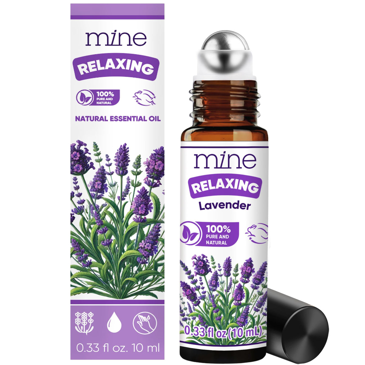 Mine Lavender Essential Oil Roll On bottle front view