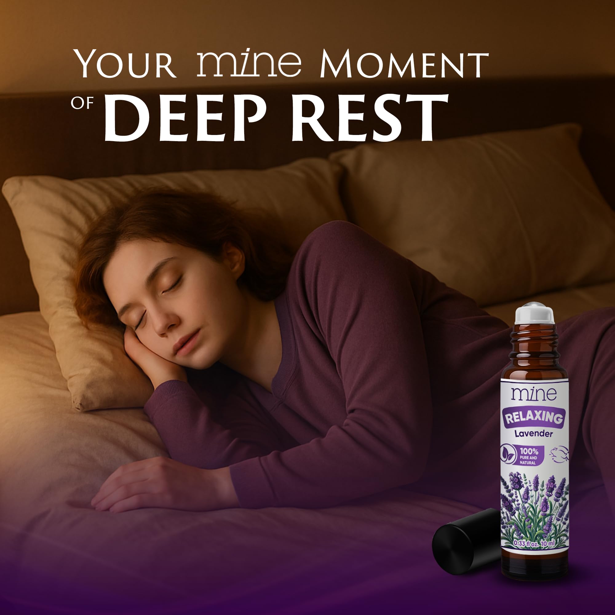 Natural carrier oils blended with lavender essential oil