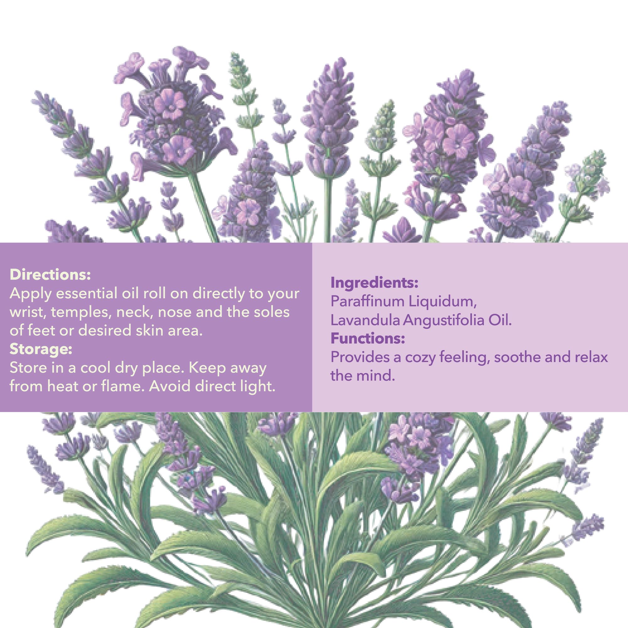 Product packaging and box of Mine Lavender Roll On