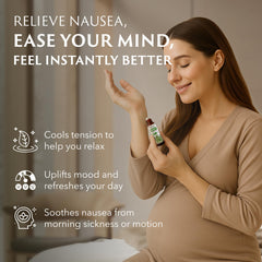 Peppermint leaves and natural ingredients for the roll-on