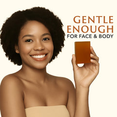 Mine Turmeric Kojic Acid Soap Bar natural ingredients with no artificial colorants.