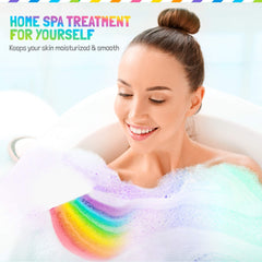 Mineral Me California large 5oz bath bomb delivers lasting fizz and color.