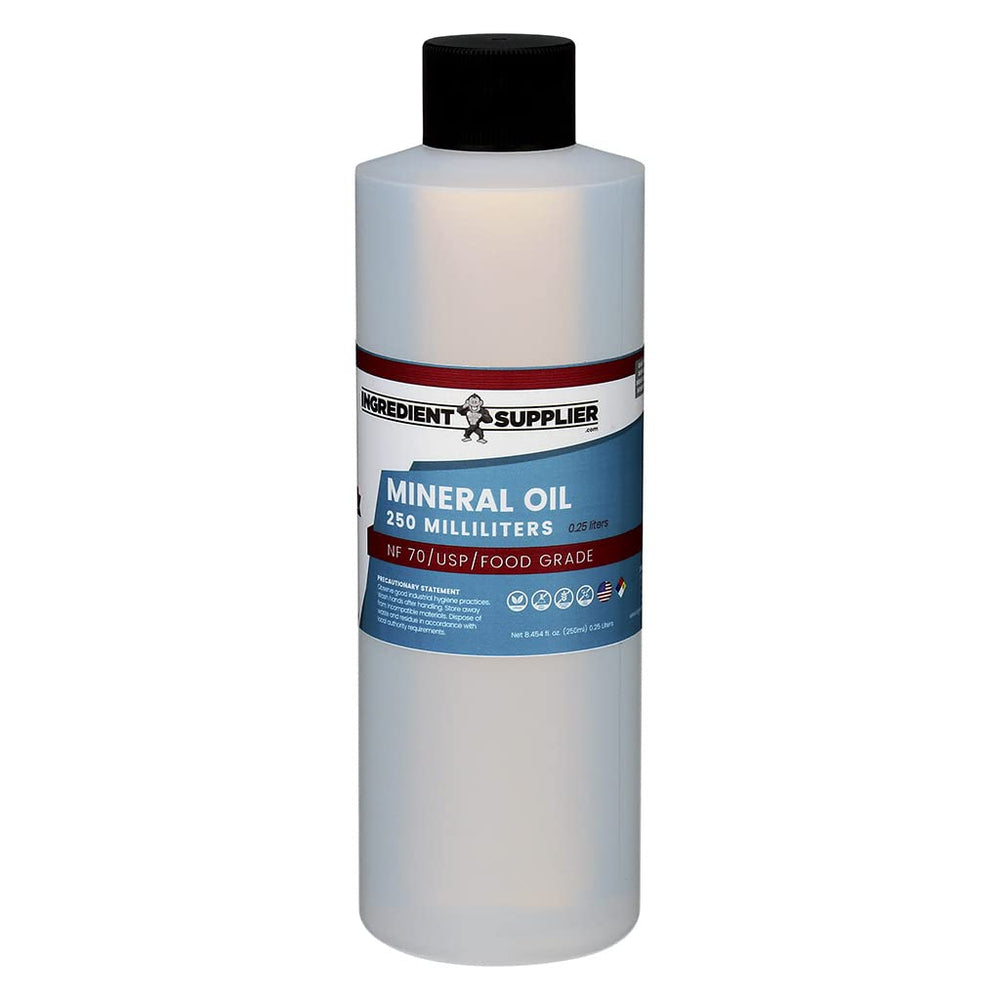 Mineral Oil made in the USA, vegan and non-GMO