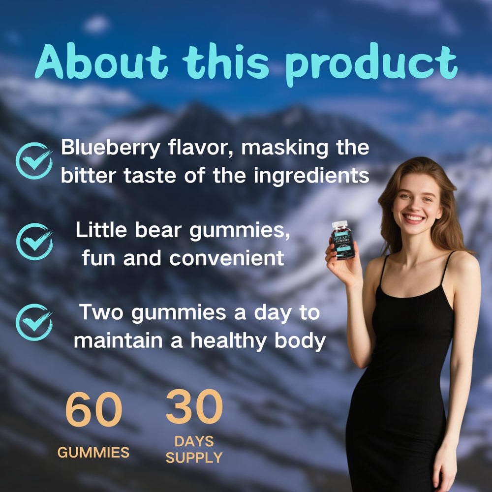 Mineral-rich Shilajit gummies close-up