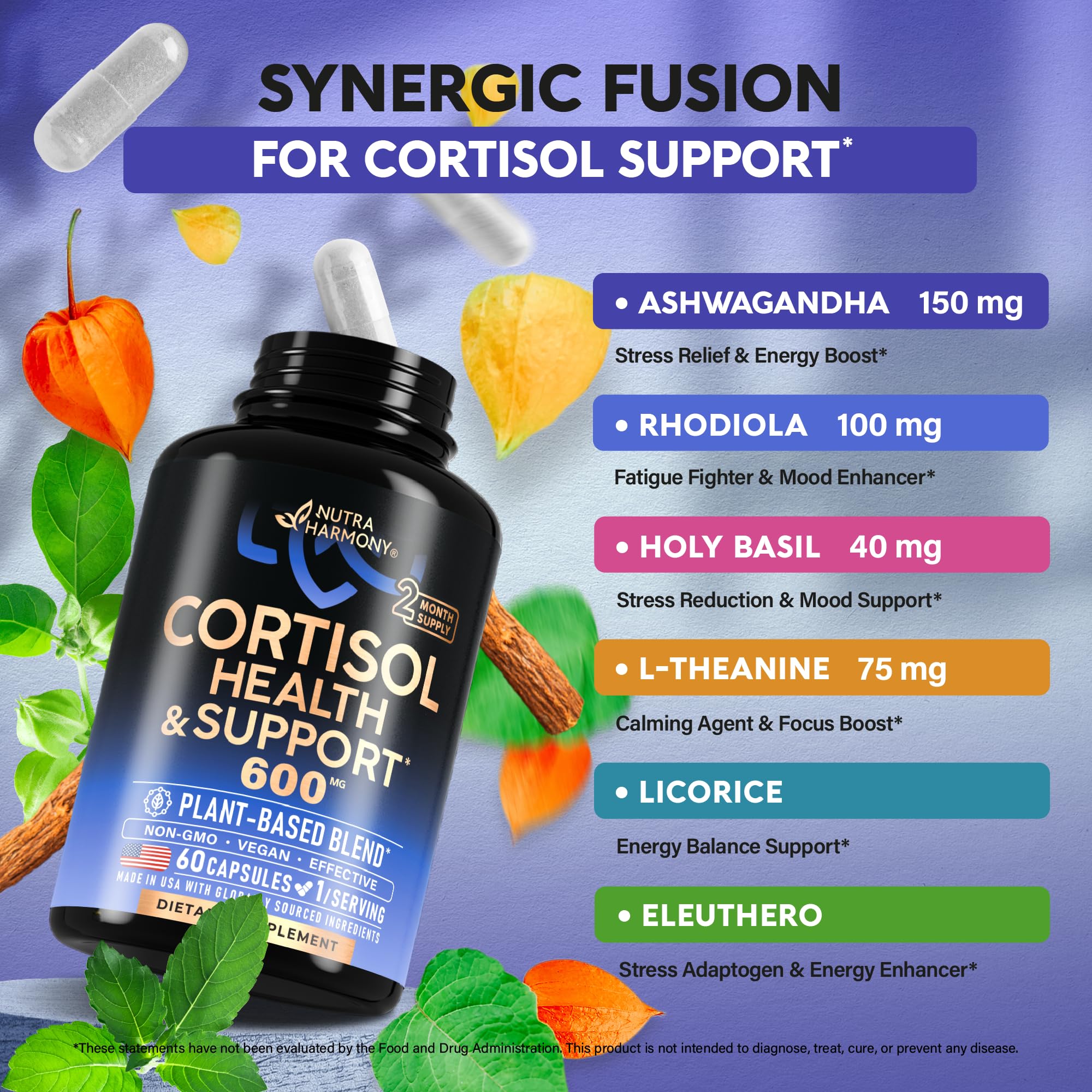 Vitamins C, B6, B12, Magnesium and L-Theanine ingredients