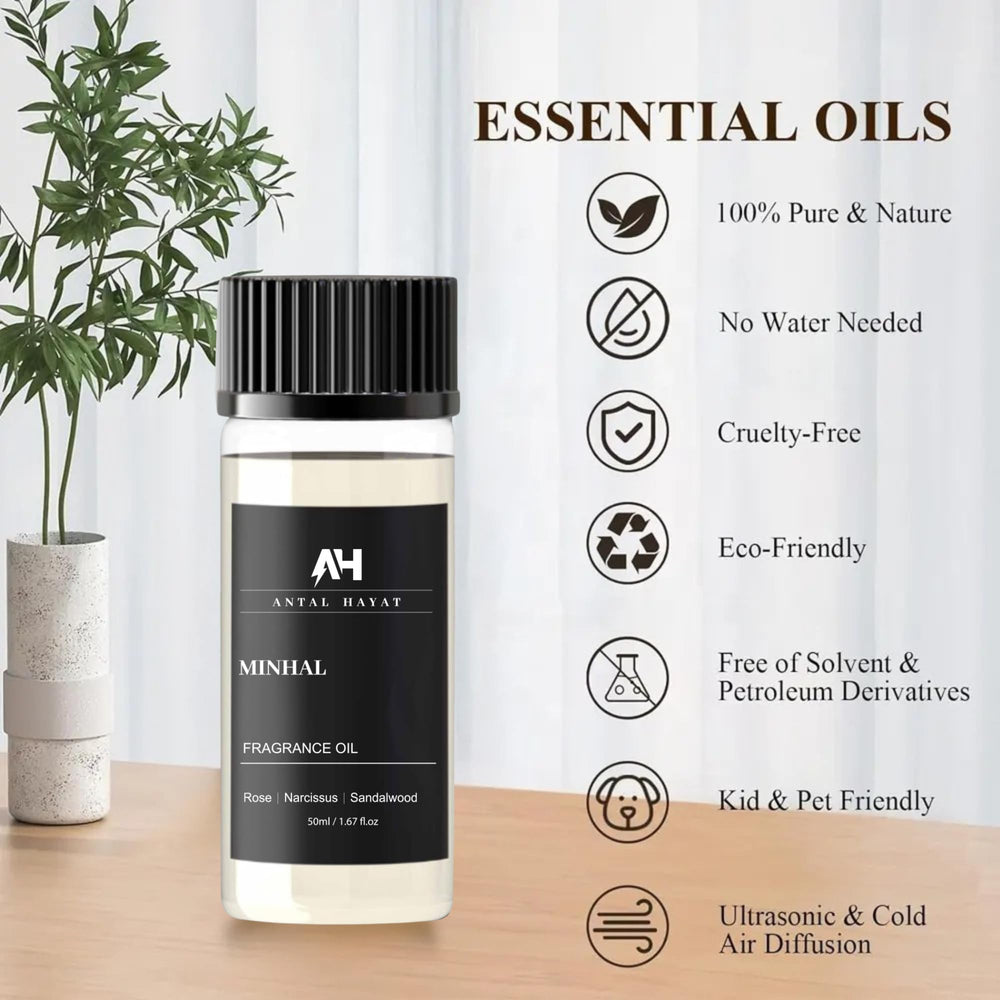 Aromas of rose, narcissus, and patchouli in the Minhal blend