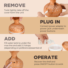 Aromatherapy diffuser output showing mist and diffusing oil