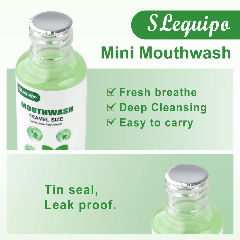 Compact 35ml mouthwash bottle for travel
