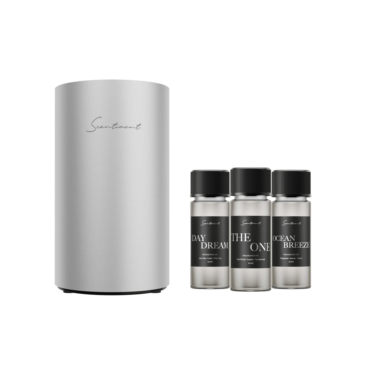 Front view of Mini Silver Diffuser Discovery Kit