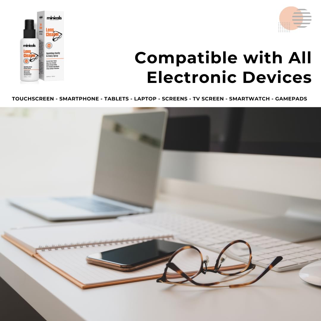 Travel-ready eyeglass cleaner kit with built-in cloth for on-the-go use