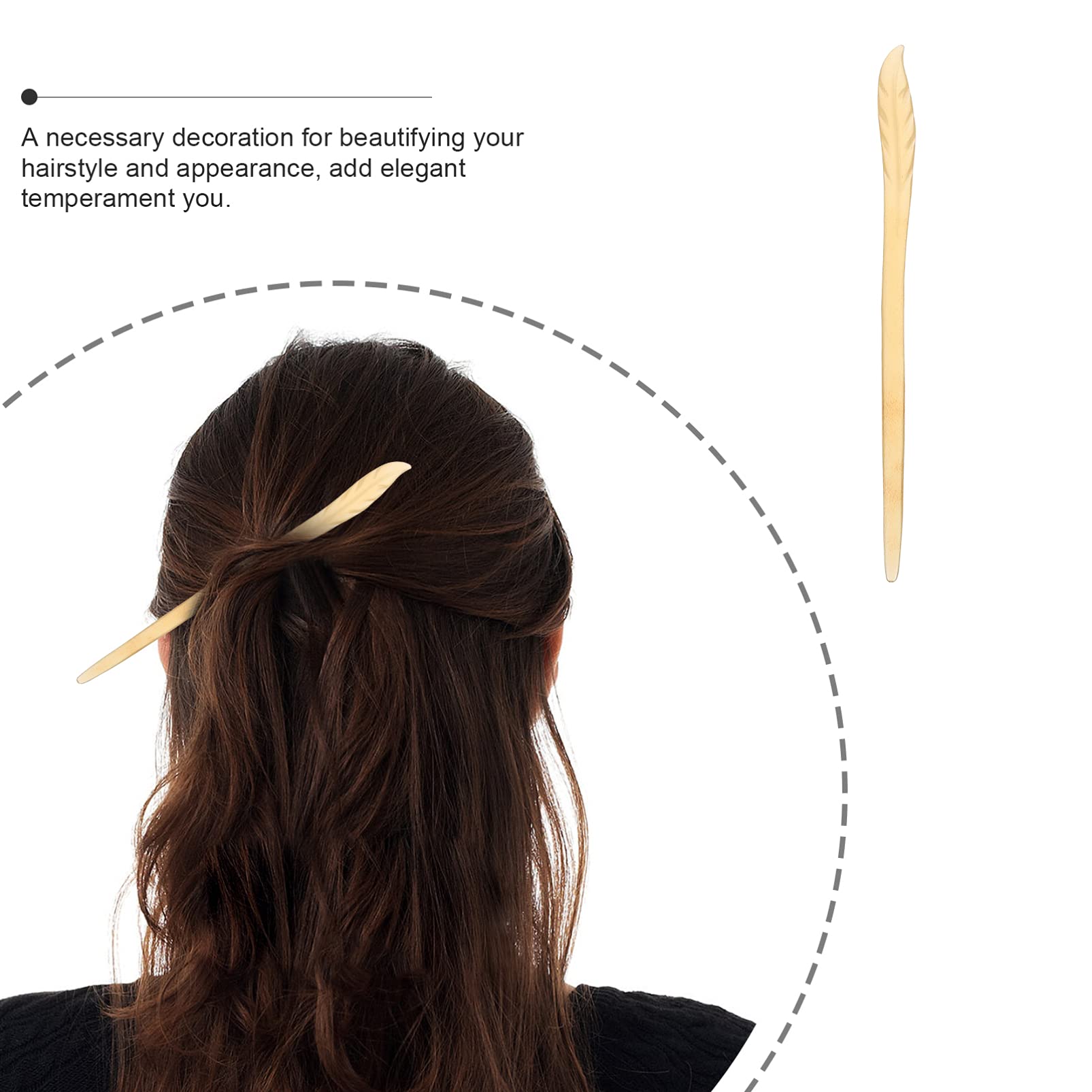 Minkissy sheep horn hair sticks comfort-fit pins for long wear.