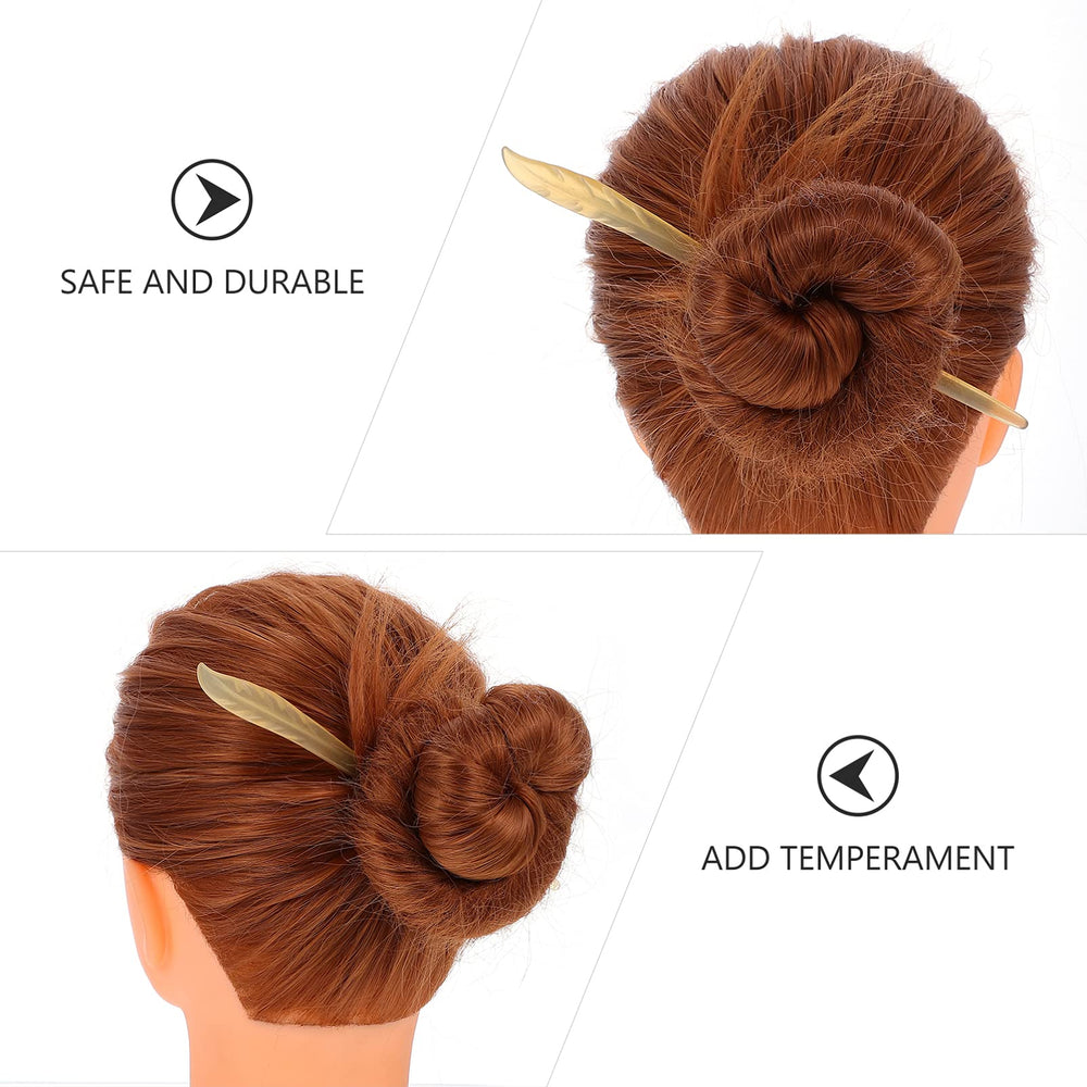 Minkissy sheep horn hair sticks non-slip clip to keep hair in place.