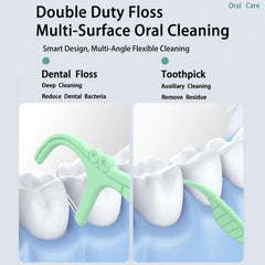 Mint flavor dental floss picks