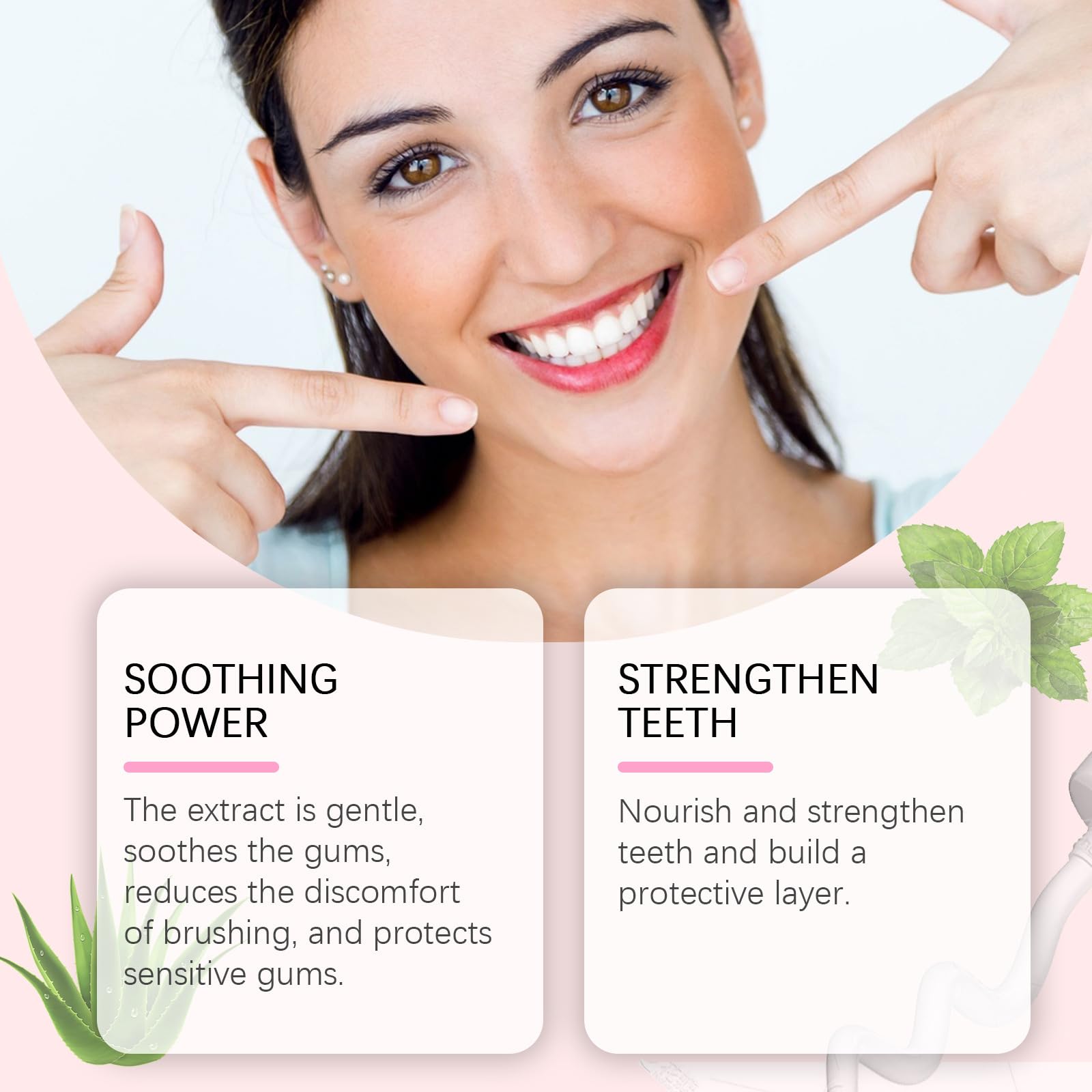 Natural mint flavor detail