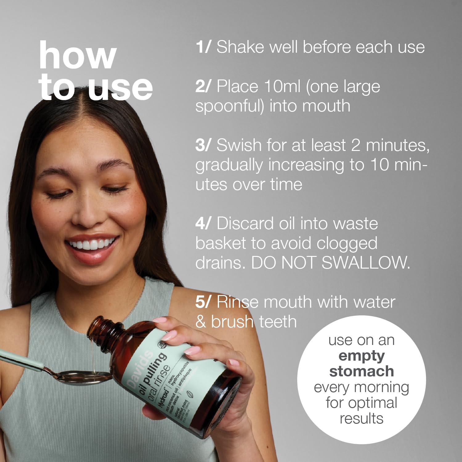 Mint flavor antiplaque formula graphic