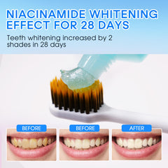 Mint and peach flavor label on Hotluck toothpaste