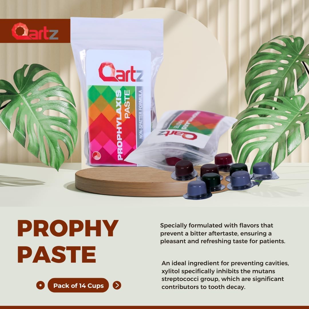 14 cups of 2g mint tooth polish with packaging and cups