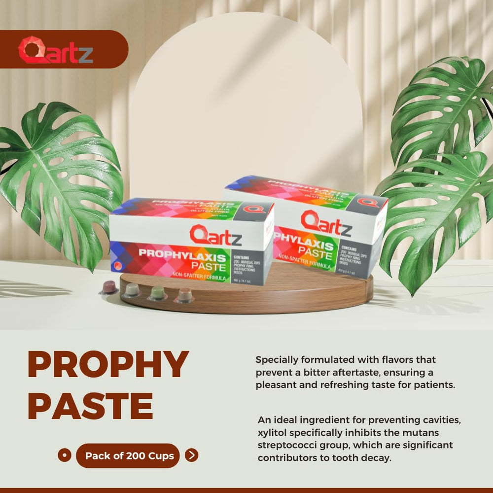 Assorted flavors of professional-strength tooth polish: Mint, Bubblegum, Orange, Cherry, Strawberry, Grape, Raspberry, and Assorted