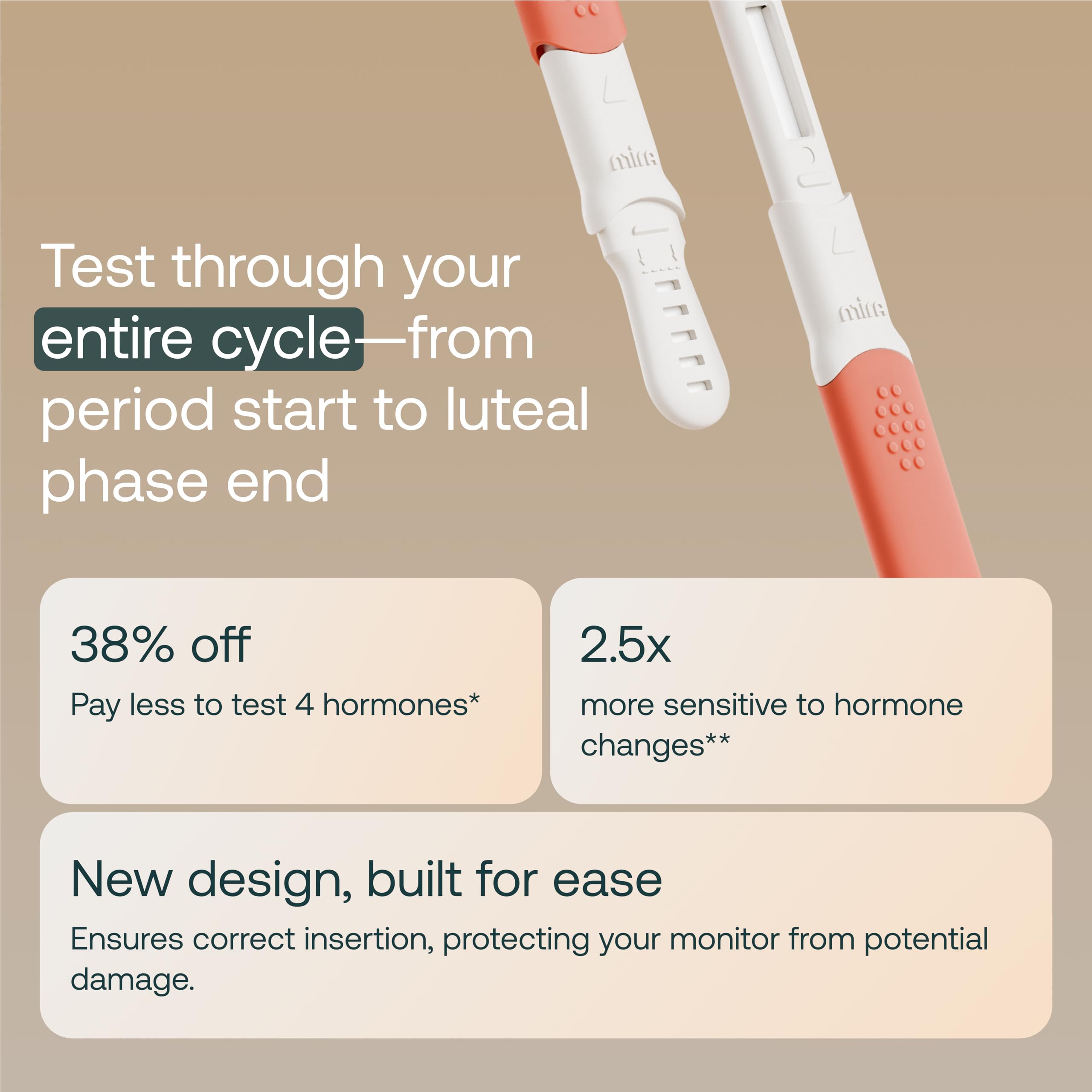 Mira app screen showing fertility results from Ultra4 wand