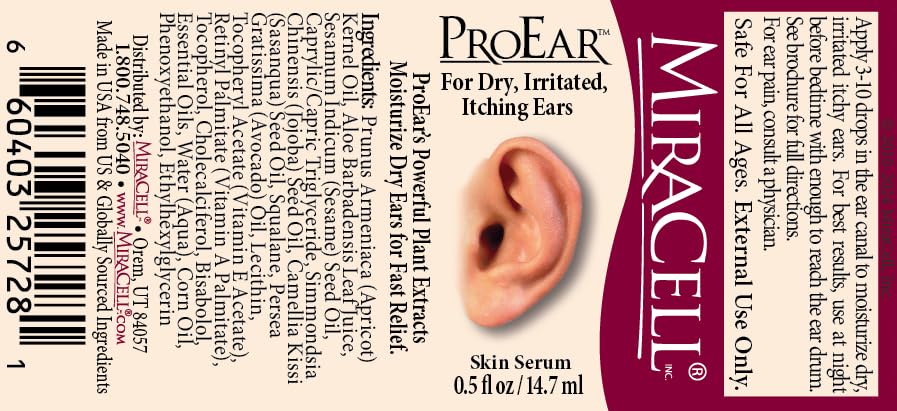 Miracell ProEar ingredients-plant-oils showcase natural hydrating oils for ear comfort