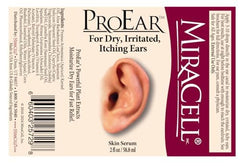 Miracell ProEar label detail highlighting gluten-free and USA-made ingredients