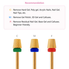 MIRACLE Nail Bits cross-cut design enhances safe, efficient shaping.