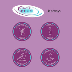 Miracle Plus Arnica Cream ingredients aloe vera visuals emphasize soothing hydration.