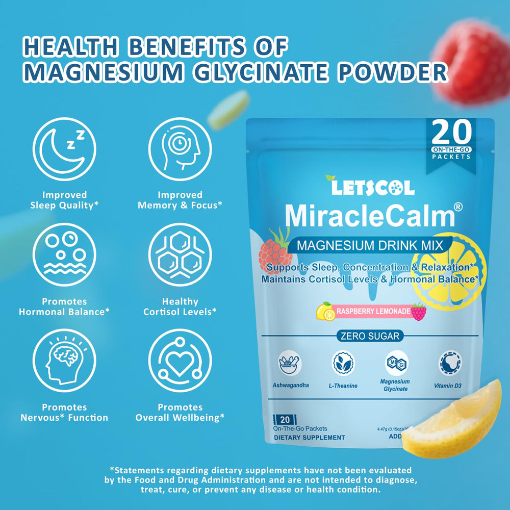 MiracleCalm magnesium calcium supplement bottle front label