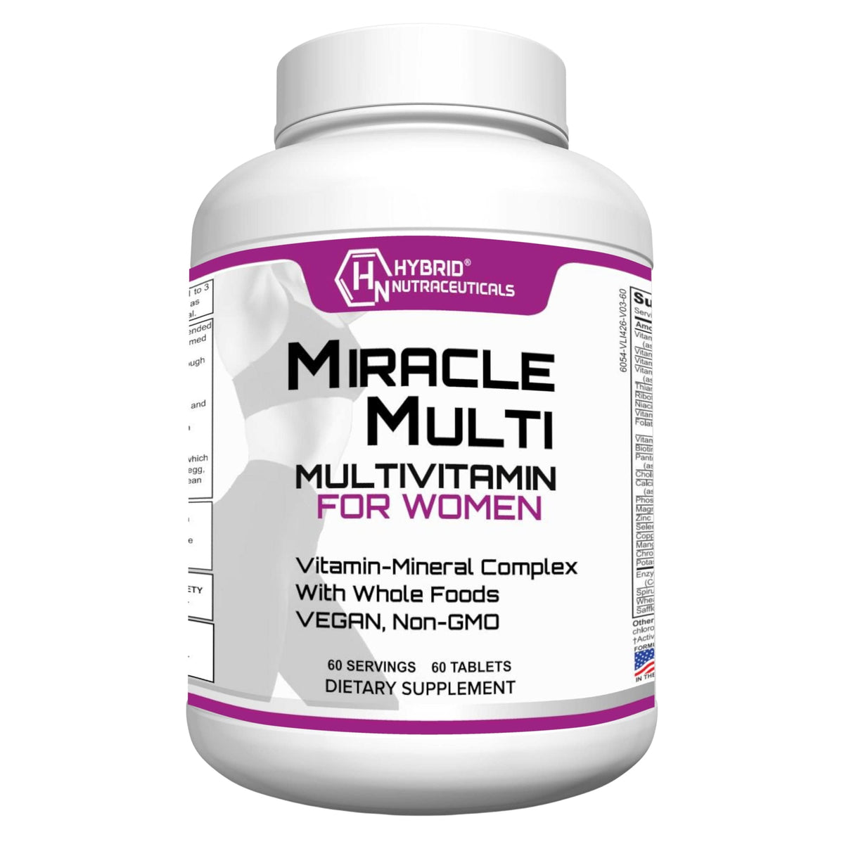 MiracleMulti Women Multivitamin bottle with Probiotics for Immune Support