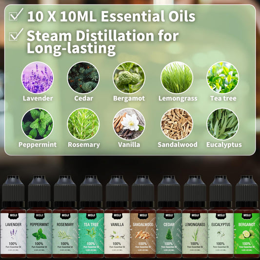 Assorted MISIJI essential oils for diffusers