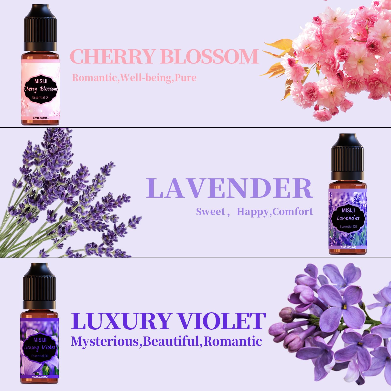 MISIJI Mystery Rose essential oil for humidifier diffuser (6x10mL)