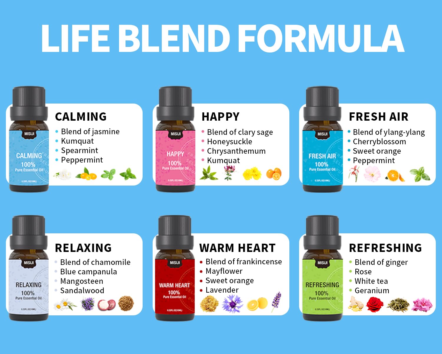 MISIJI essential oils set for DIY candles, soaps, and diffusers