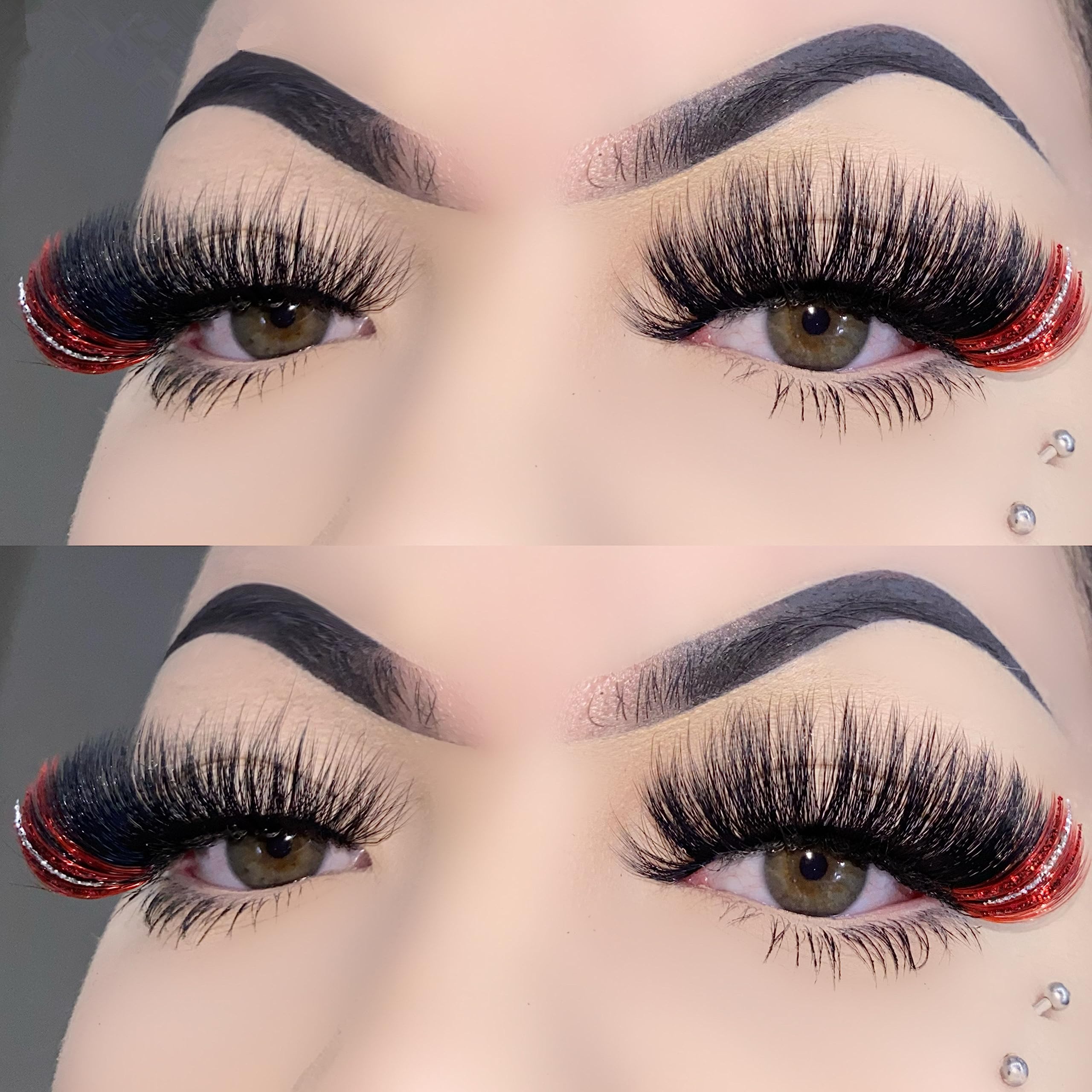 Miss Kiss 18mm lashes close-up glitter highlight enhances eye shape