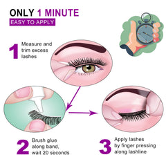 Miss Kiss reusable design lets you wear the lashes 20+ times with care.