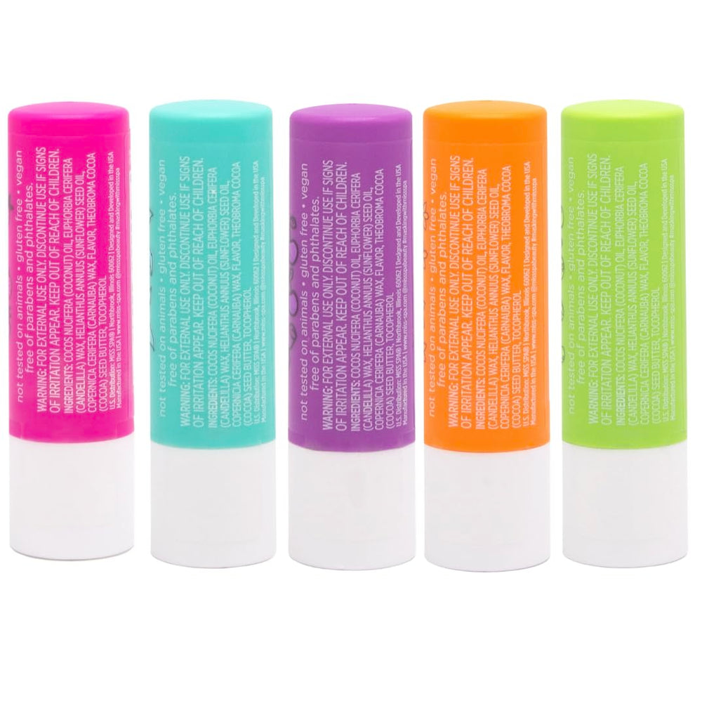 Miss Spa Lip Balm Set texture glide for quick, non-sticky touch-ups.